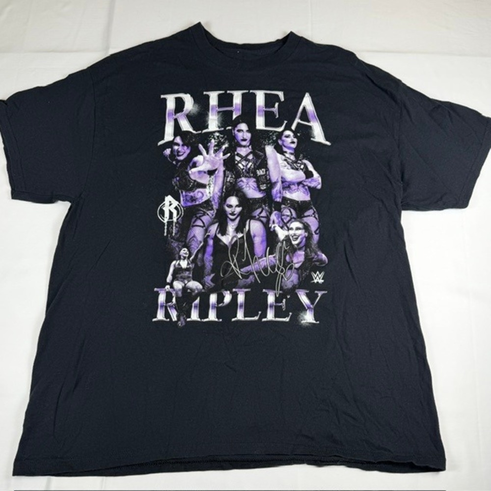 WWE Rhea Ripley Mami Graphic T-Shirt XL Black Purple Wrestling Tee